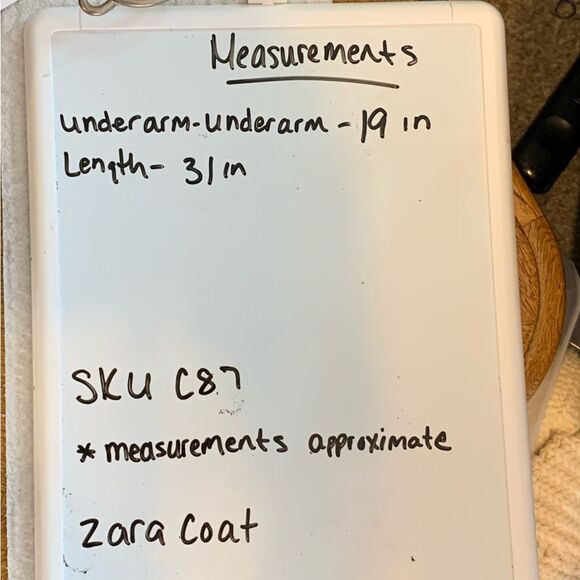 ZARA 100% cotton cream Peacoat balloon sleeves size M minimalist quiet luxury - Picture 9 of 12